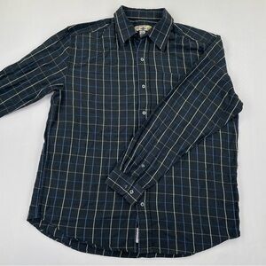 Caribbean Joe Men’s XL Plaid Flannel Long Sleeve Button Down Shirt 100% Cotton